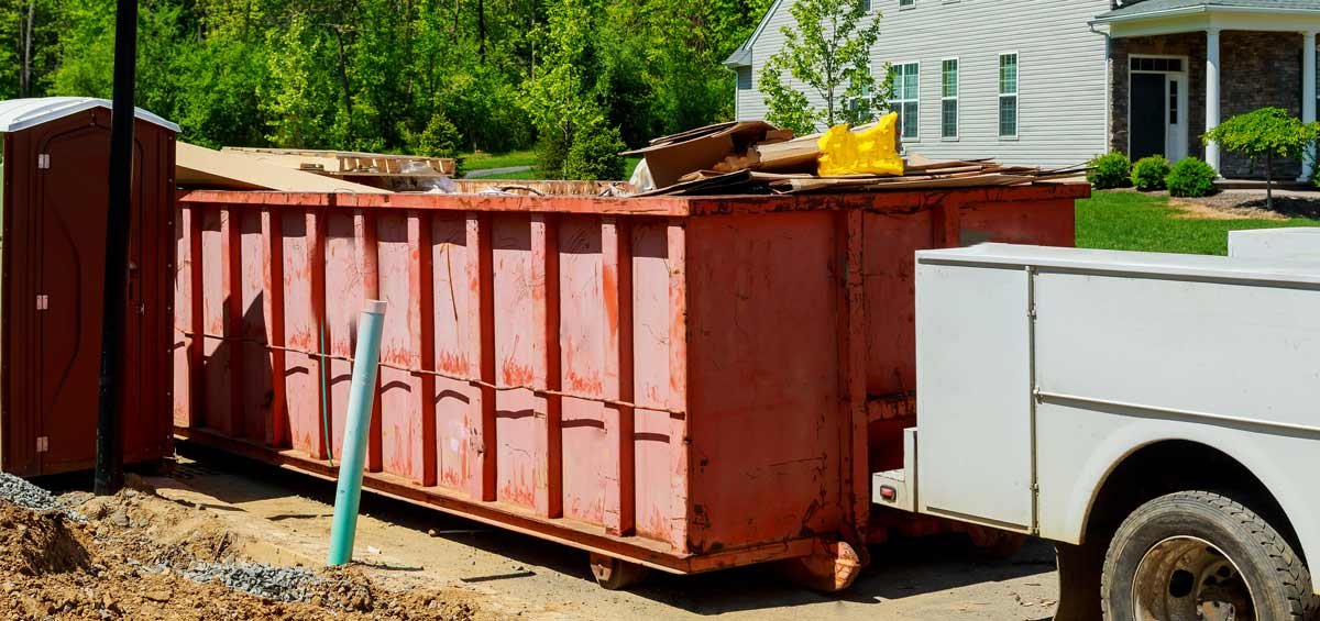 Garbage Container In Construction Site